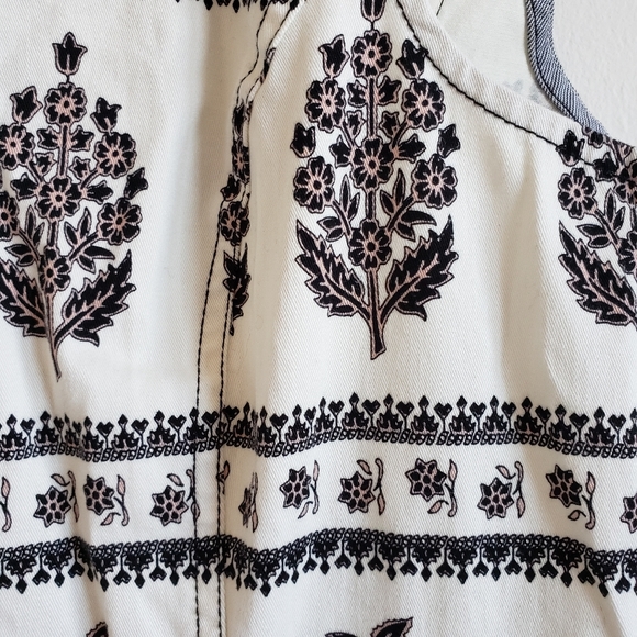Anthropologie Woodblock Floral Sleeveless Dress 8 - Picture 7 of 13